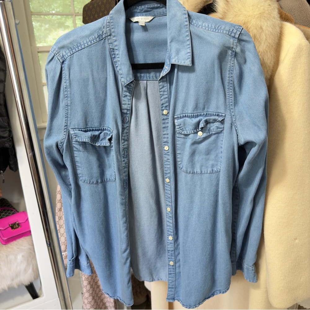Lucky Brand Sky Blue Denim Top